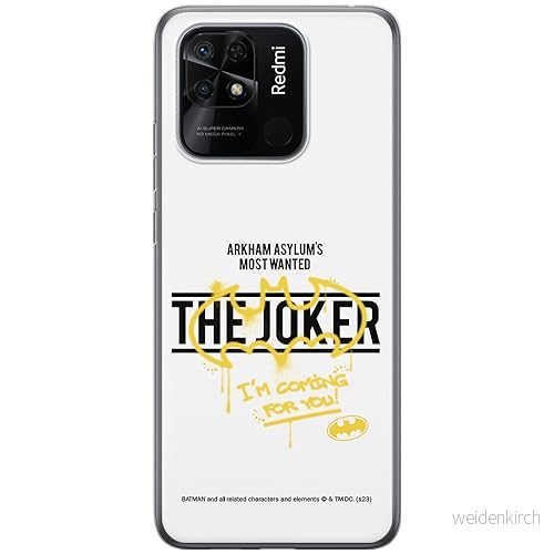 ERT GROUP mobiltelefonfodral för Xiaomi REDMI 10C originalt och officiellt licensierat DC mönster Batman & Joker 006 optimalt anpassad till formen på mobiltelefonen, fodral tillverkad av TPU plast 5905795060695