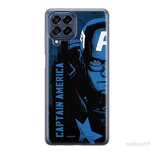 ERT GROUP mobiltelefonfodral för Samsung M53 5G originalt och officiellt licensierat Marvel mönster Captain America 010 optimalt anpassad till formen på mobiltelefonen, fodral tillverkad av TPU plast 5905511393328