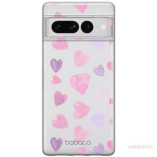 ERT GROUP mobiltelefonfodral för Google PIXEL 7 PRO originalt och officiellt licensierat Babaco mönster Hearts 005 optimalt anpassad till formen på mobiltelefonen, gedeeltelijk transparant 5905795169015