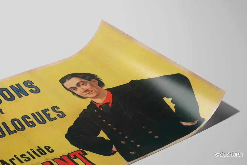 Vintageposter med sånger och monologer av Aristide Bruant - Bild 2