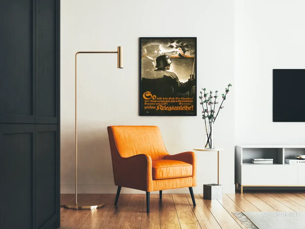 Vintage tysk militär poster - Propaganda för undervattenskrig - Bild 2