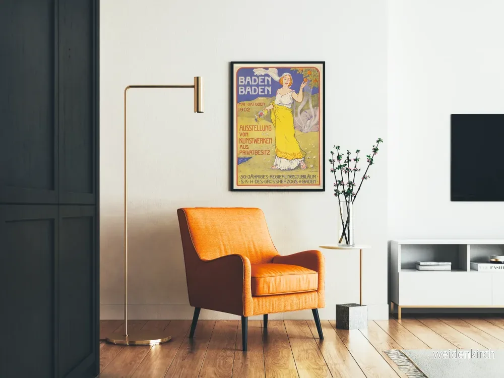 Vintageposter Baden Baden 1902 - Konstnärlig väggdekoration - Bild 2