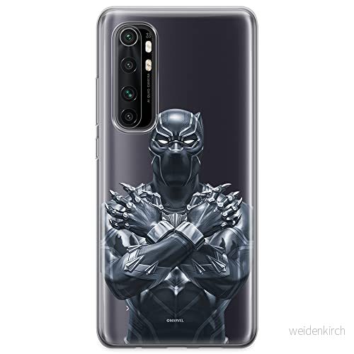 ERT GROUP mobiltelefonfodral för Xiaomi MI NOTE 10 Lite originalt och officiellt licensierat Marvel mönster Black Panther 012 optimalt anpassad till formen på mobiltelefonen, gedeeltelijk transparant 5904805591891