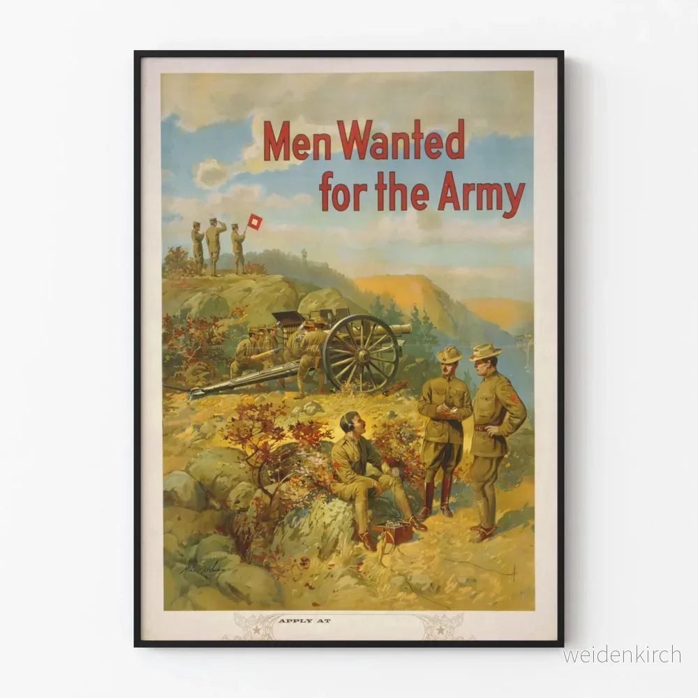 Vintageaffisch för rekrytering till den amerikanska armén