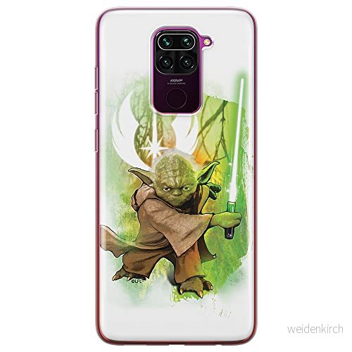 ERT GROUP mobiltelefonfodral för Xiaomi REDMI NOTE 9 originalt och officiellt licensierat Star Wars mönster Yoda 005 optimalt anpassad till formen på mobiltelefonen, fodral tillverkad av TPU plast 5903040334560