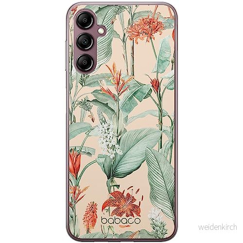 ERT GROUP mobiltelefonfodral för Samsung A14 4G/5G originalt och officiellt licensierat Babaco mönster Flowers 048 optimalt anpassad till formen på mobiltelefonen, fodral tillverkad av TPU plast 5905511829032