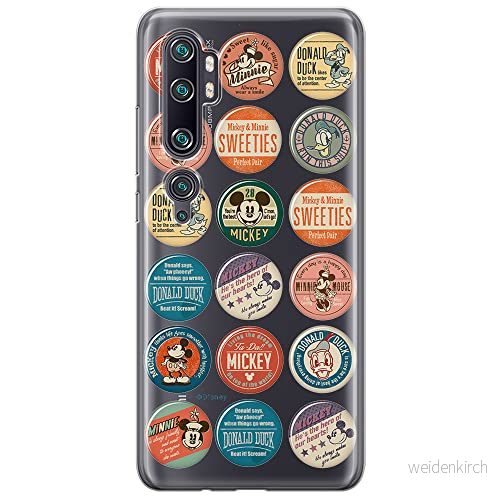 ERT GROUP mobiltelefonfodral för Xiaomi MI NOTE 10 / PRO originalt och officiellt licensierat Disney mönster Mickey & Friends 003, gedeeltelijk transparant 5904805579059