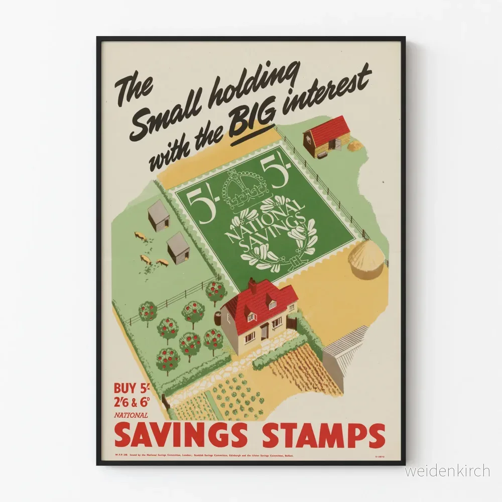 Vintageposter The Small Holding with the Big Interest – Retro väggdekoration Vintageposter The Small Holding with the Big Interest – Retro väggdekoration