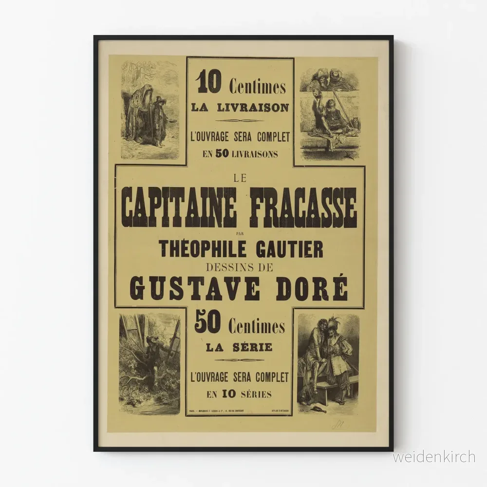 Vintageposter Le Capitaine Fracasse av Gustave Doré