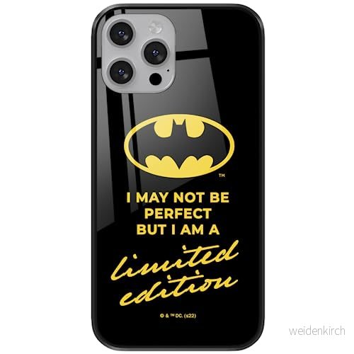 ERT GROUP mobiltelefonfodral för Apple Iphone 13 originalt och officiellt licensierat DC mönster Batman 062 tillverkad av härdat glas, skyddsfodral 5905131518521