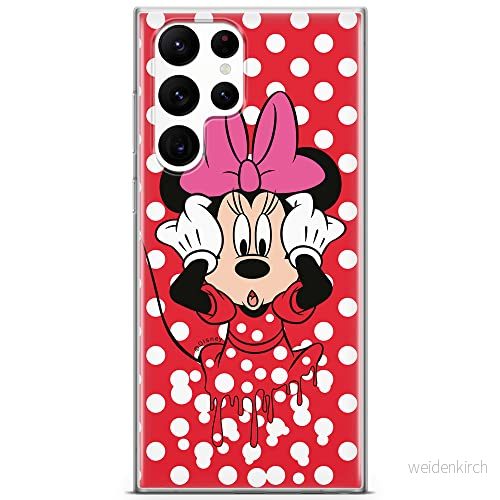 ERT GROUP mobiltelefonfodral för Samsung S22 ULTRA originalt och officiellt licensierat Disney mönster Minnie 016 optimalt anpassad till formen på mobiltelefonen, fodral tillverkad av TPU plast 5904805279737