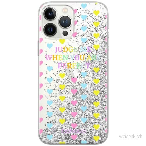 ERT GROUP mobiltelefonfodral för Apple Iphone 13 PRO MAX originalt och officiellt licensierat Babaco mönster Judge me 001 Vit anpassad till formen på mobiltelefonen, med glitter overflow effekt 5904805764028