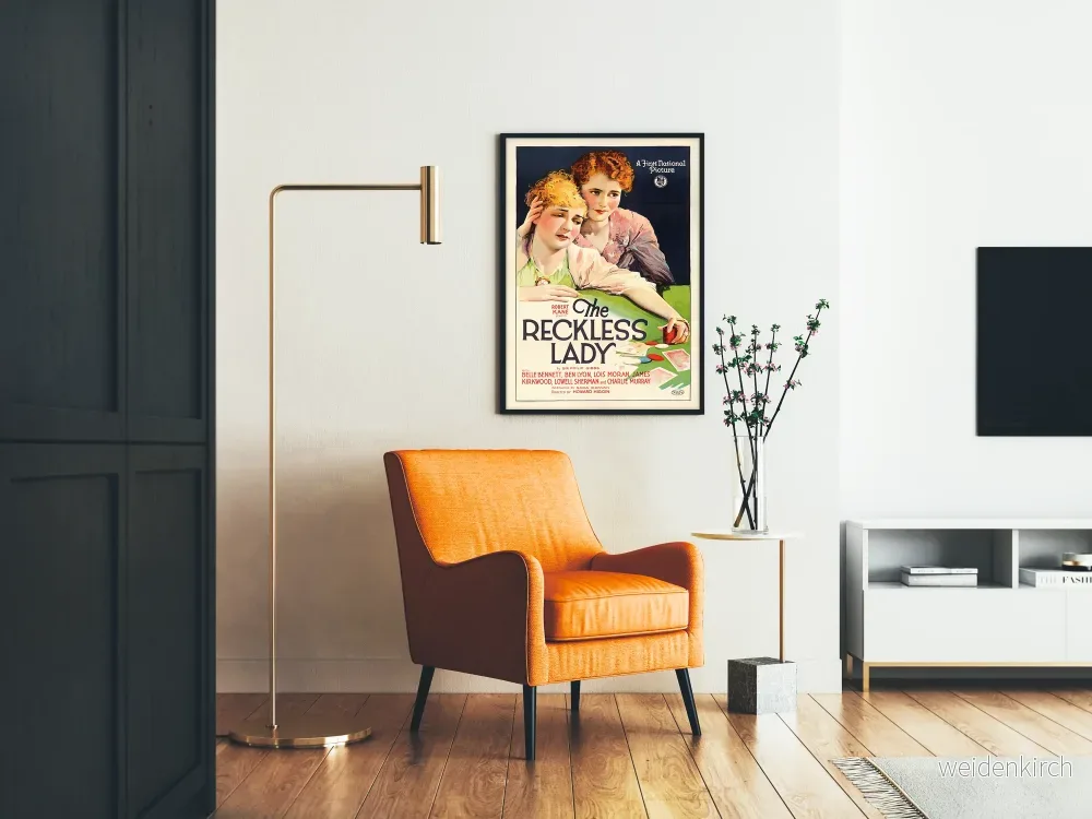 Vintageposter The Reckless Lady - Retro filmväggdekoration - Bild 2
