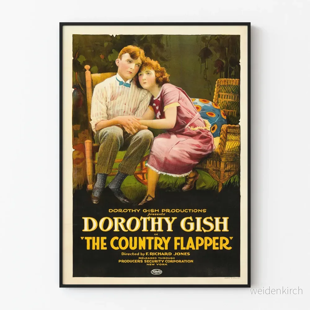 Vintageposter The Country Flapper med Dorothy Gish Vintageposter The Country Flapper med Dorothy Gish