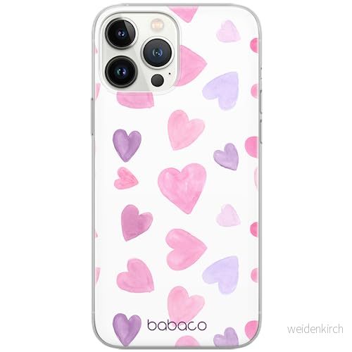 ERT GROUP mobiltelefonfodral för Apple Iphone 13 PRO MAX originalt och officiellt licensierat Babaco mönster Hearts 005 optimalt anpassad till formen på mobiltelefonen, gedeeltelijk transparant 5904805043154