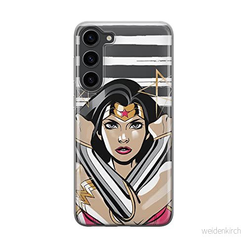 ERT GROUP mobiltelefonfodral för Samsung S23 originalt och officiellt licensierat DC mönster Wonder Woman 003 optimalt anpassad till formen på mobiltelefonen, gedeeltelijk transparant 5905511432928