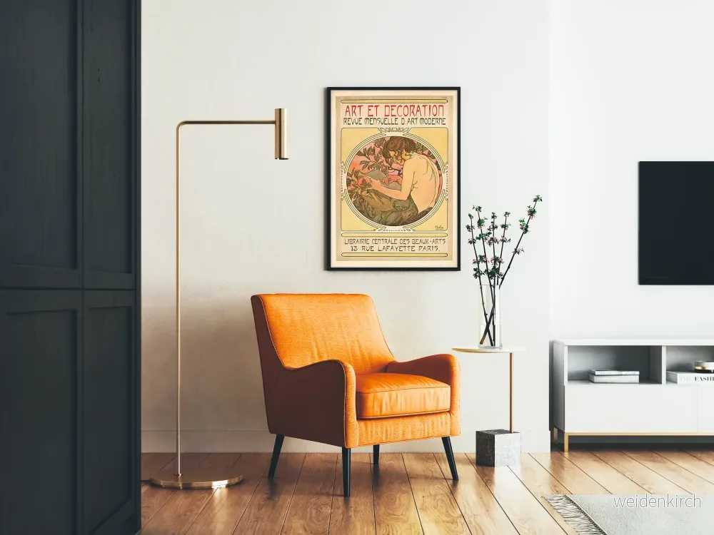 Vintage dekorativ poster Art et Décoration av Mucha - Bild 2