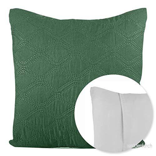Design91 kuddöverdrag grön silver tvåfärgad överkast påslakan sovrum vardagsrum enkelt 2 pack 40 x cm, 5900811887393