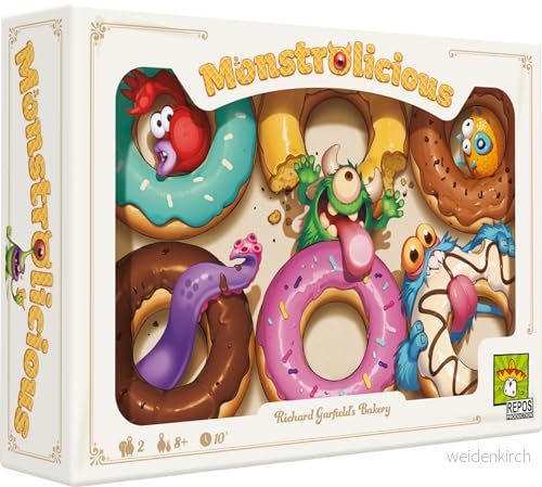 Asmodee Monstrolicious Repos Production Brädspel Kortspel Spel för barn, vuxna och familj Från 7 år 2 spelare 10 Min Svensk version 5425016927502
