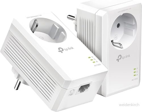 TP Link TL PA7017P Kit AV1000 Gigabit Passthrough Powerline Starter 6935364089078