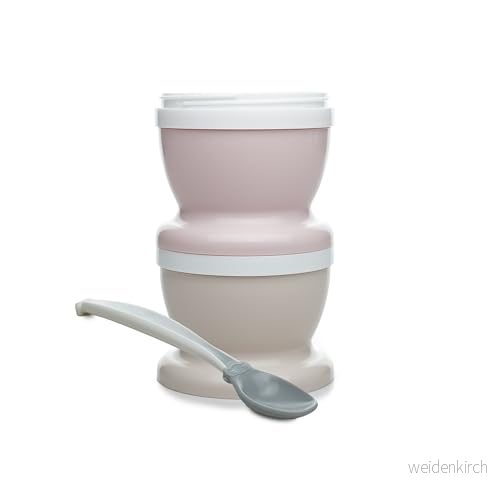 THERMOBABY 2 små burkar + 1 mjuk sked praktisk hane puderrosa 3023191659311