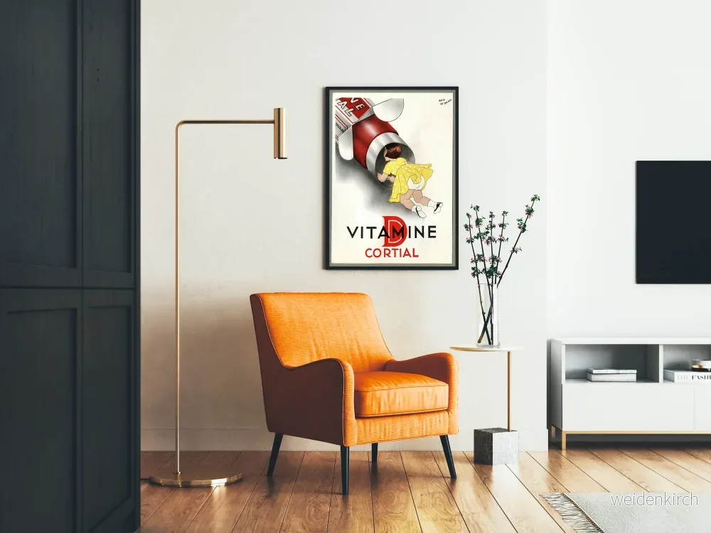 Vintageposter Vitamine D-kortikalillustration Barn - Bild 2