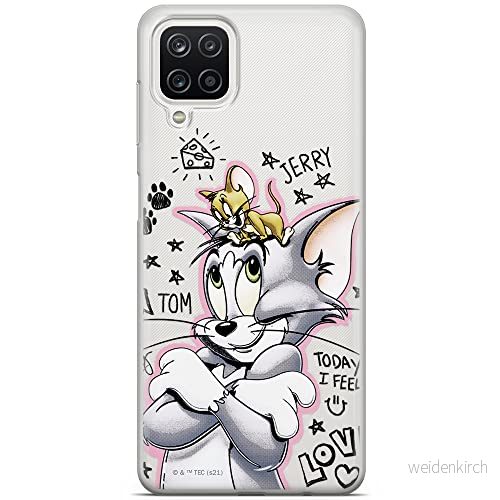 ERT GROUP mobiltelefonfodral för Samsung A12 / M12 originalt och officiellt licensierat Tom and Jerry mönster 004 optimalt anpassad till formen på mobiltelefonen, gedeeltelijk transparant 5904805247675