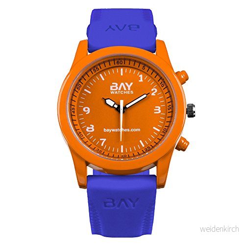 Bay watches Orange och blå armbandsur för män kvinnor från South Beach vs Venice Analog Armband, rem 656272166854