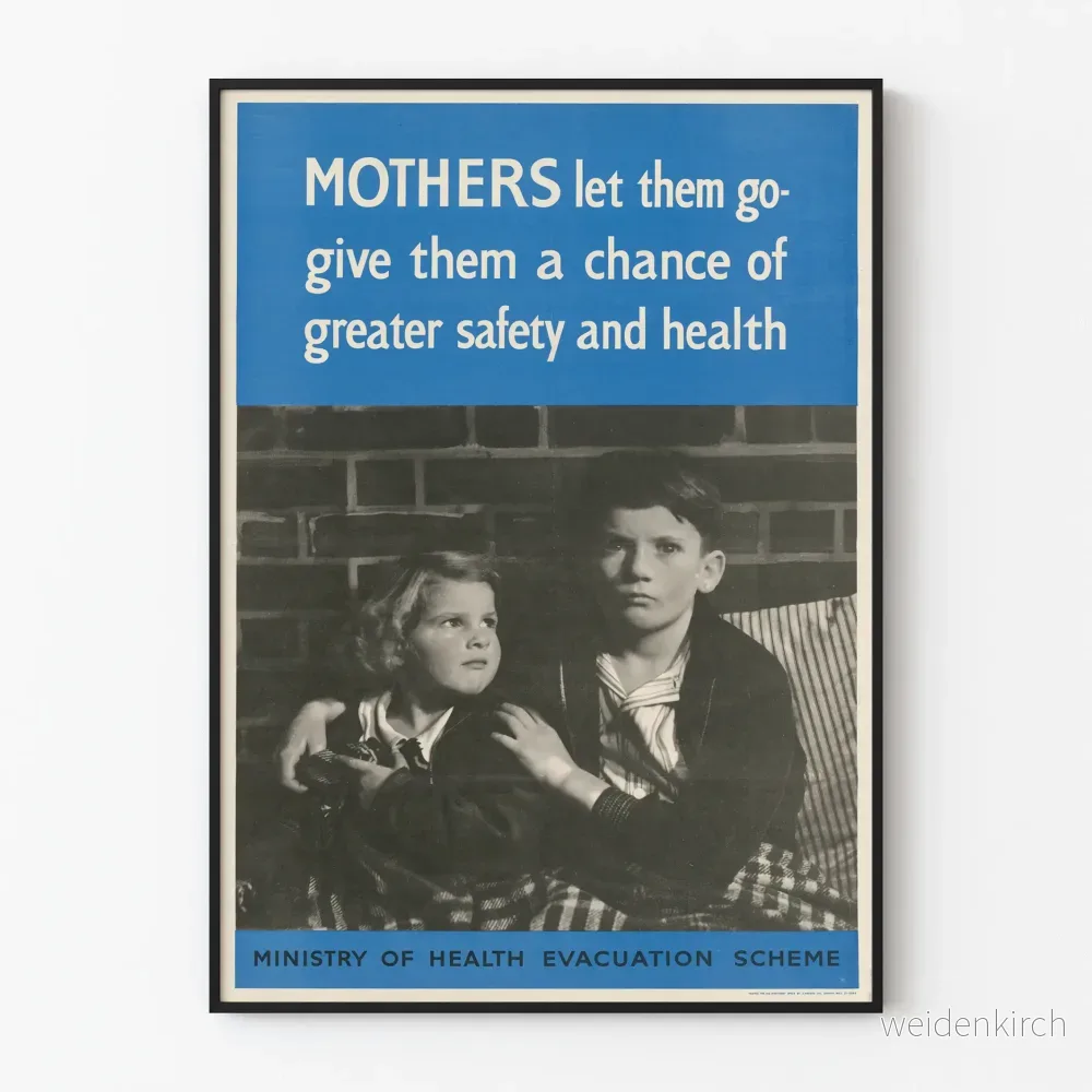 Vintageposter Mors låt dina barn gå - Inspirerande väggdekoration