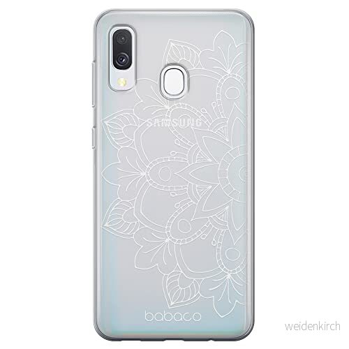 ERT GROUP mobiltelefonfodral för Samsung A40 originalt och officiellt licensierat Babaco mönster Mandalas 005 Vit optimalt anpassad till formen på mobiltelefonen, gedeeltelijk transparant 5904805835414