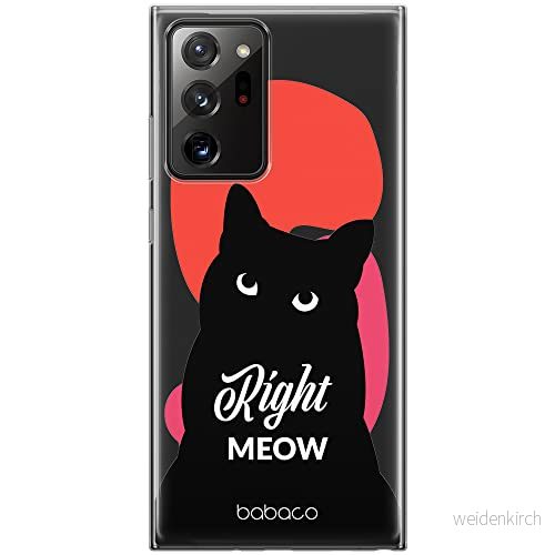 ERT GROUP mobiltelefonfodral för Samsung GALAXY NOTE 20 ULTRA originalt och officiellt licensierat Babaco mönster Cats 004 optimalt anpassad till formen på mobiltelefonen, gedeeltelijk transparant 5905131090256