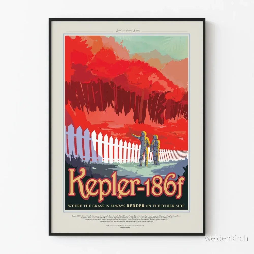 Väggdekorationsposter Kepler-186f Exoplanetplanet Väggdekorationsposter Kepler-186f Exoplanetplanet