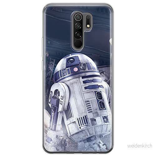 ERT GROUP mobiltelefonfodral för Xiaomi REDMI 9 originalt och officiellt licensierat Star Wars mönster R2D2 001 optimalt anpassad till formen på mobiltelefonen, fodral tillverkad av TPU plast 5903040308158