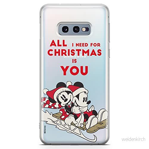 ERT GROUP mobiltelefonfodral för Samsung S10e originalt och officiellt licensierat Disney mönster Mickey & Minnie 015 optimalt anpassad till formen på mobiltelefonen, gedeeltelijk transparant 5903932066265