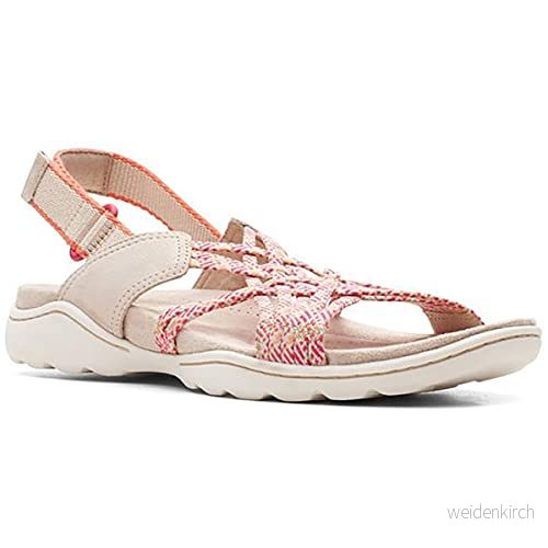 Clarks Amanda Ease Sandal för kvinnor, Sand kombi, 41 EU 5059680320200