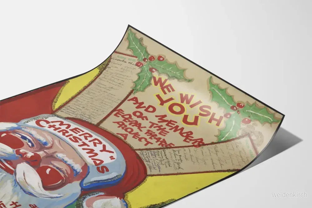 Vintage julposter med jultomte för festlig väggdekoration - Bild 3