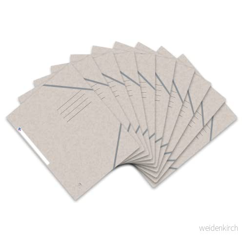 Oxford Top File + hörnspännarmapp A4, extra stark av kartong, beige, 10 pack 3045050413759