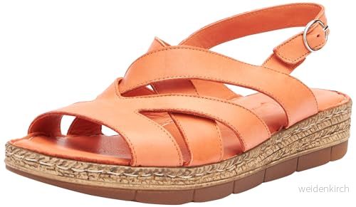Andrea Conti Sandaler med klack, papaya, damsandaler, 42 EU, EU 4065139093916