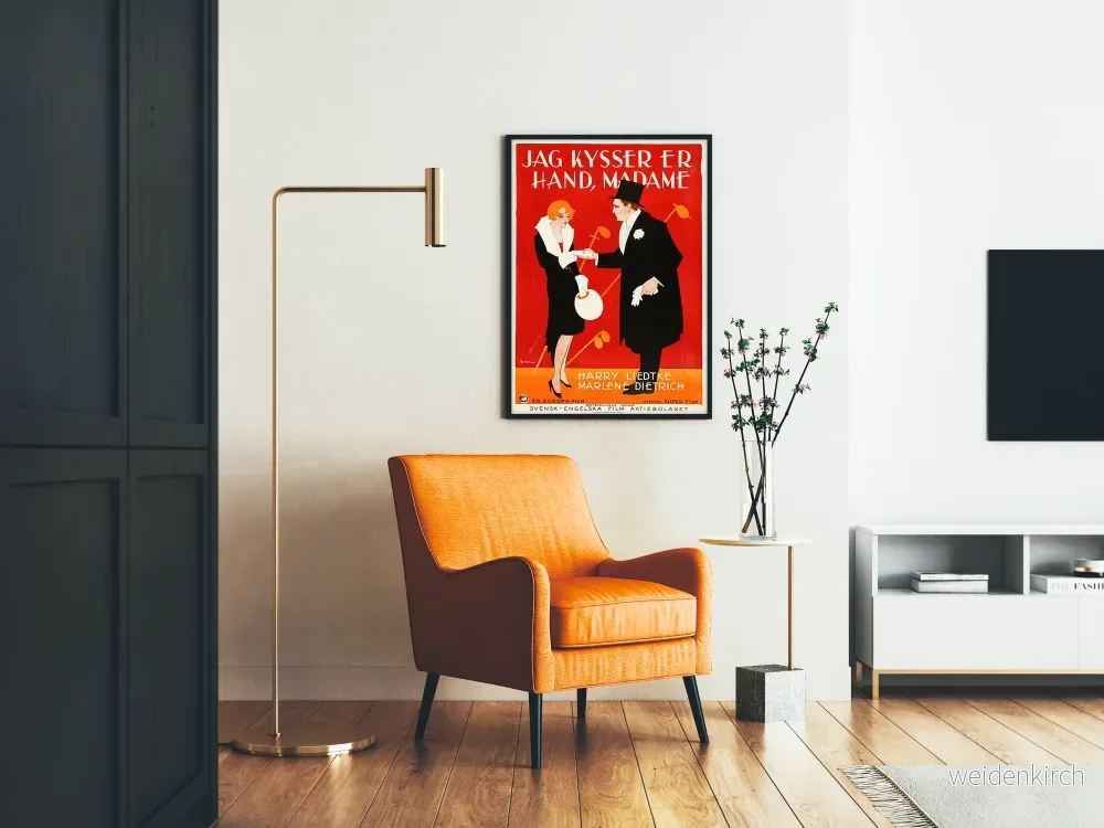 Vintageposter 'I Kiss Your Hand, Madame' elegant väggdekoration - Bild 2