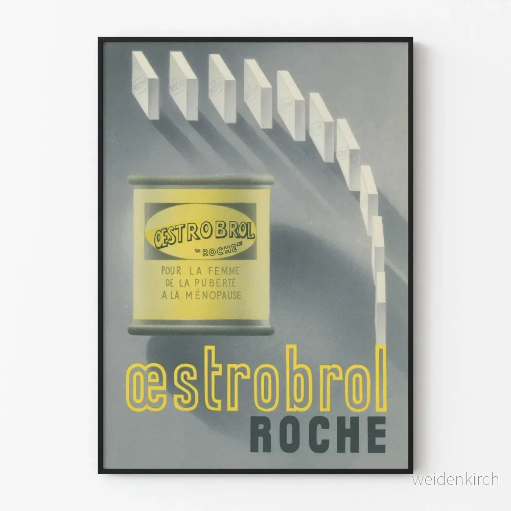 Vintage affisch Oestrobol Roche retro väggdekoration