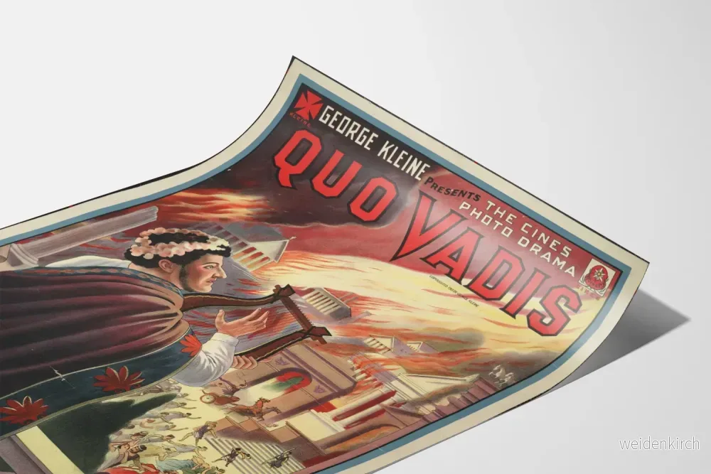 Vintageposter Quo Vadis – Nero sjunger under Roms brand - Bild 3