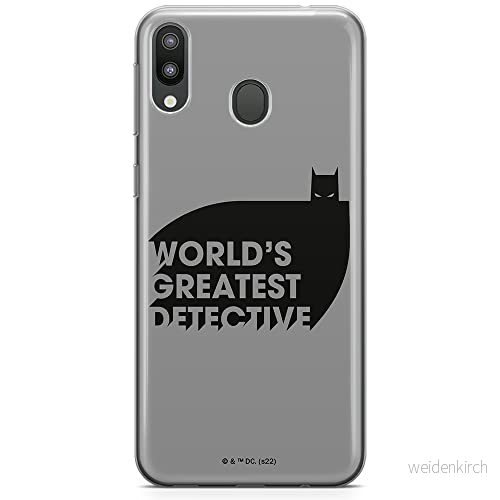 ERT GROUP mobiltelefonfodral för Samsung M20 originalt och officiellt licensierat DC mönster Batman 051 optimalt anpassad till formen på mobiltelefonen, fodral tillverkad av TPU plast 5905131542984