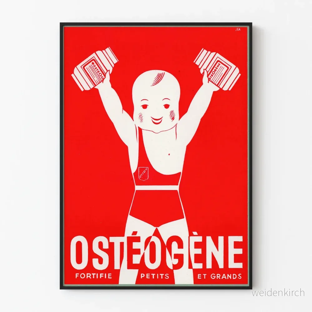 Vintage reklamposter för Ostéogène för väggdekoration