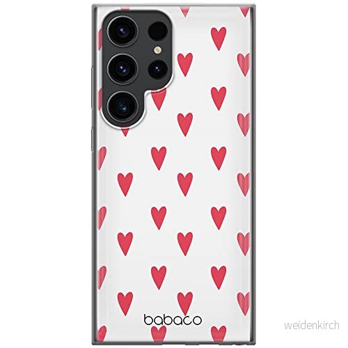 ERT GROUP mobiltelefonfodral för Samsung S23 ULTRA originalt och officiellt licensierat Babaco mönster Hearts 004 optimalt anpassad till formen på mobiltelefonen, gedeeltelijk transparant 5905511468613
