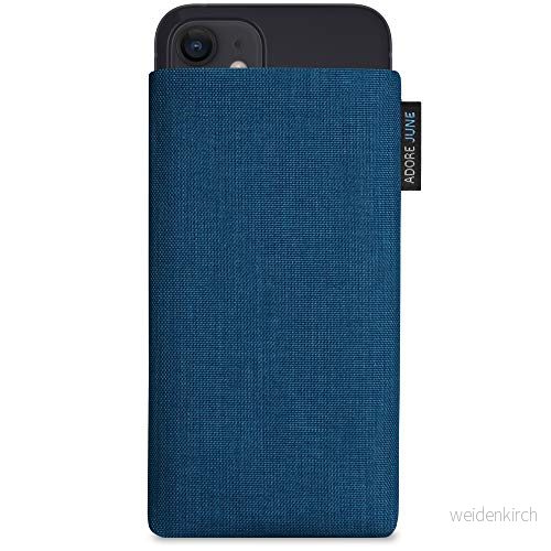 Adore June Classic ocean blå väska kompatibel med iPhone 13 mini/iPhone 12 mini mobilväska av resistent Cordura tyg display rengöringseffekt, tillverkad i Europa 4260477568724