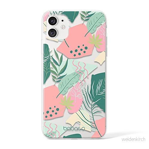 ERT GROUP mobiltelefonfodral för Apple Iphone 11 originalt och officiellt licensierat Babaco mönster Plants 010 Vit optimalt anpassad till formen på mobiltelefonen, gedeeltelijk transparant 5903932573701
