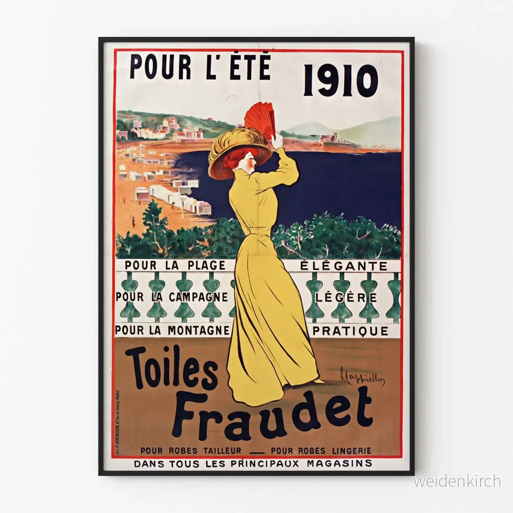 Vintageposter Toiles Fraudet för sommaren 1910 – Elegant väggdekoration
