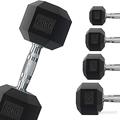 1 till 50 kg professionellt gummerat sexkantigt hantel gym eller hemmagym ergonomiskt halkfritt handtag säljs individuellt (1 kg) 9509628435221