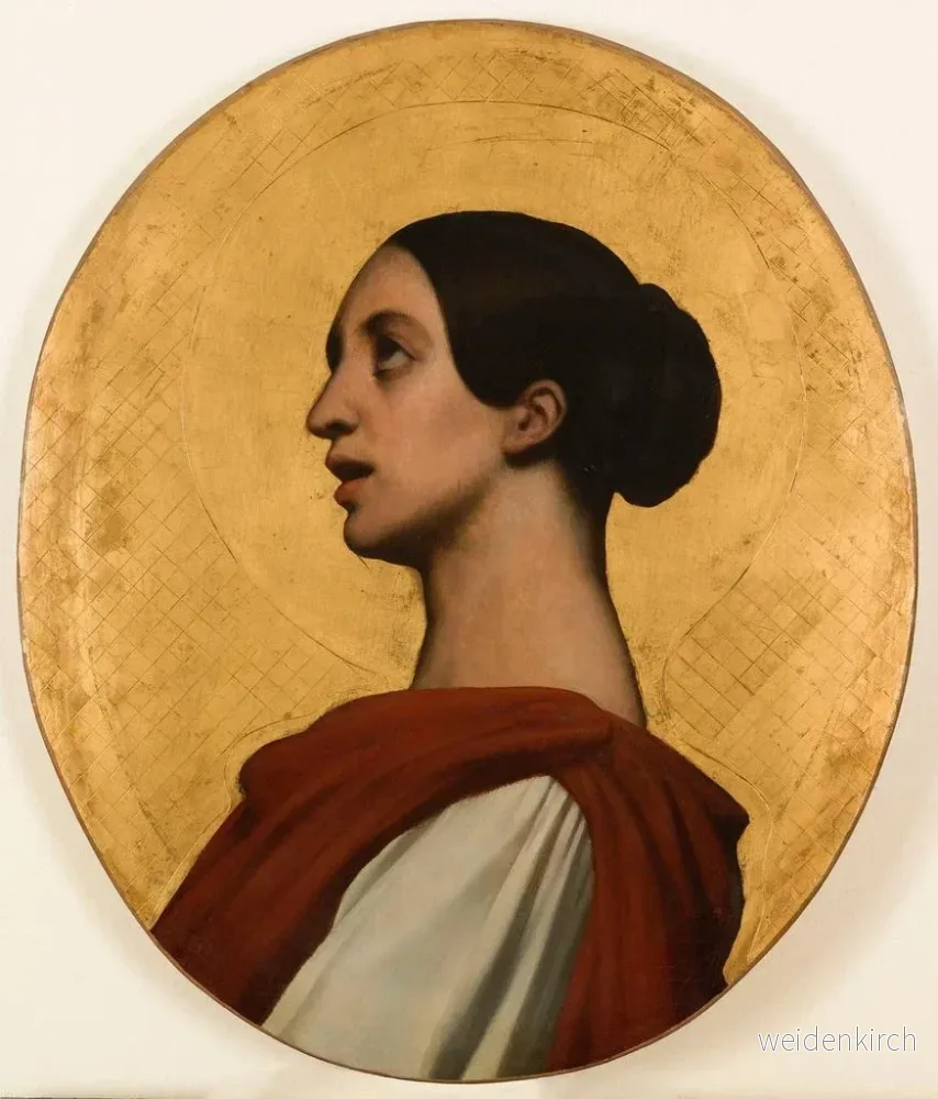Målning Portrait de Pauline Viardot en sainte Cécile - Ary Scheffer | Konsttryck - Bild 2