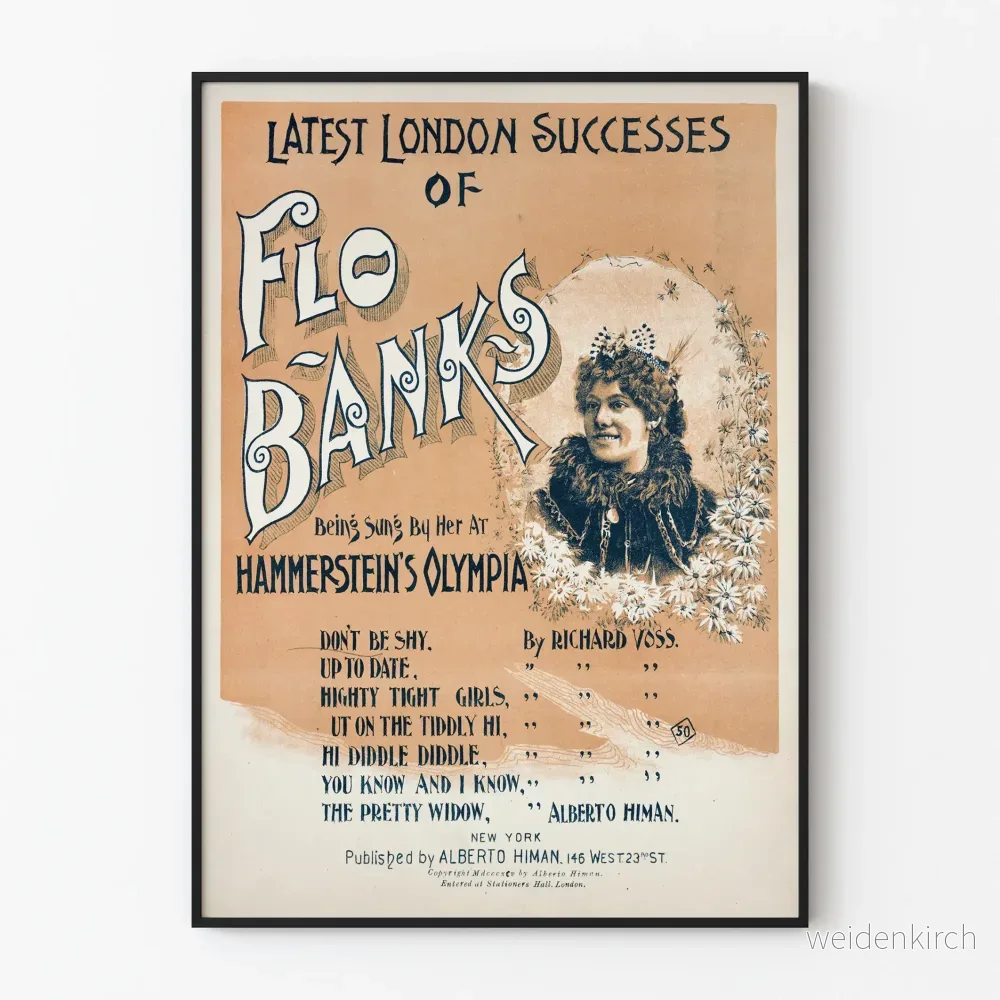 Vintageposter Flo Banks - Retro väggdekoration London framgångar